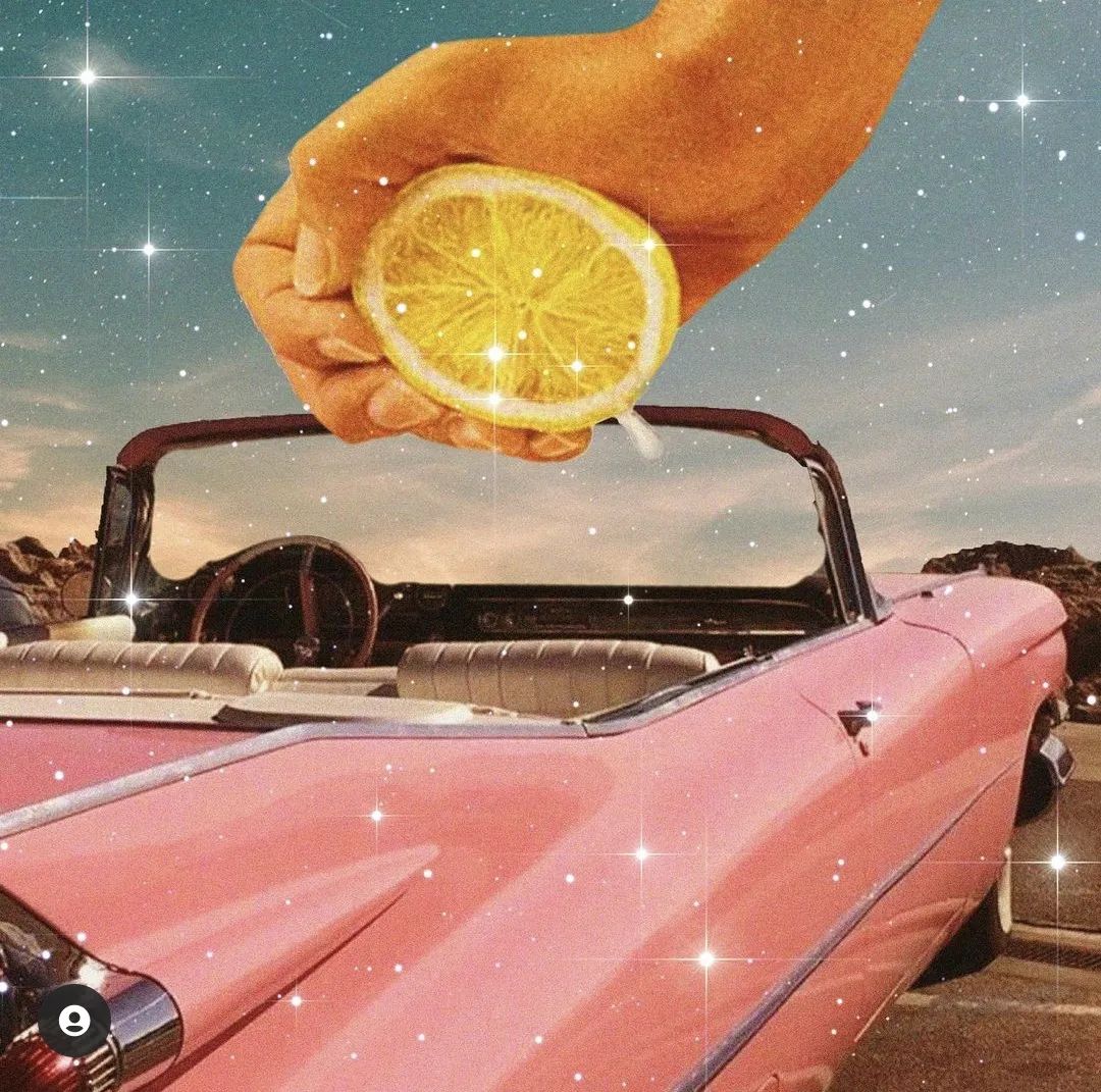 lemon glitter car